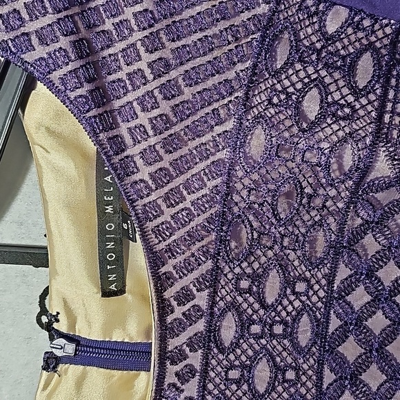 Antonio Melani Elegant Lined Purple Sleeveless‎ Dress Size 6 - Picture 4 of 7